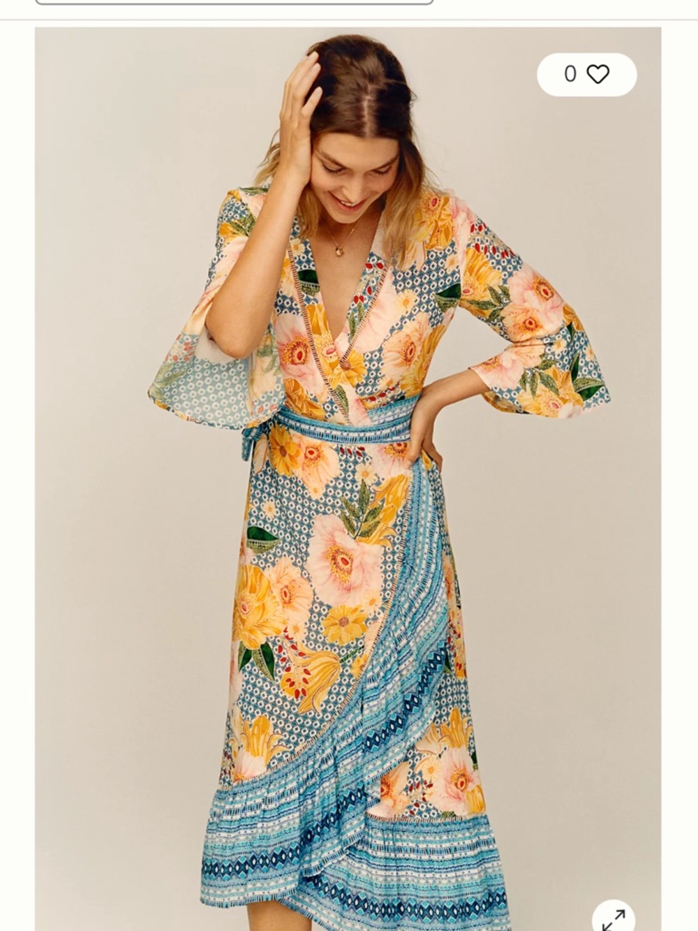 🩷Luxurious Farm Rio Camilla Wrap Dress for Anthropologie❤️100% Viscose - Picture 16 of 16